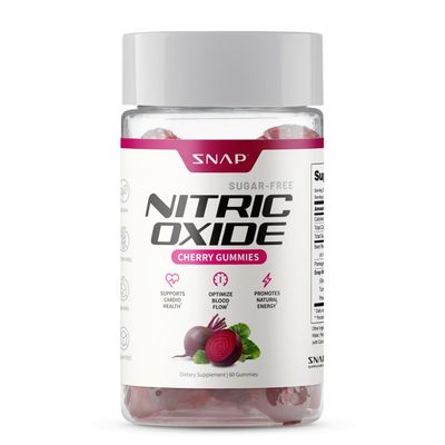 Snap Supplements Nitric Oxide Beet Root Gummies - Support Healthy Blood Circulation, 60 Gummies