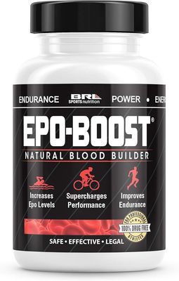 EPO-BOOST Natural Blood Builder Iron Supplement. RBC Support Made in USA with Echinacea &amp; Dandelion Root helping VO2 Max, Energy, Endurance (1-Pack)