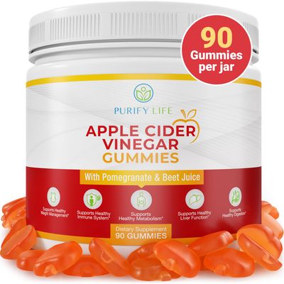 Detox Apple Cider Vinegar Gummies for Adults (90 chews), Unfiltered ACV Gummies for Improved Gut Health, Energy, Digestion & Immune Support, No more Capsules, Pills & Acid Reflux, With The Mother