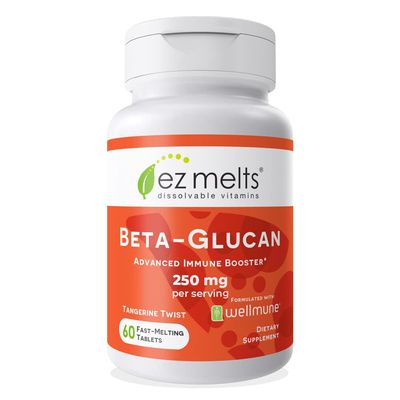 EZ Melts Dissolvable Beta-Glucan Supplement 250 mg, Sugar-Free, 1-Month Supply