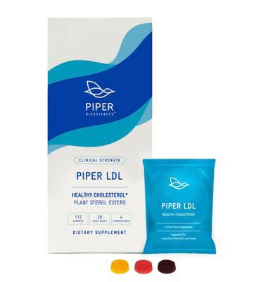 Piper Biosciences Plant Sterols Gummies for Cholesterol and Heart Health (112 Gummies): Vegan, Chewable Plant Sterol Cholesterol Gummy Supplement (28 Day Supply): Clinical Strength