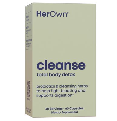 her own Cleanse, Gentle Detox, Supports Healthy Gut, Ocean Algae Cleanse, Prebiotic/Probiotic Blend, Cleansing Herbal Blend, Gluten and Soy Free, Vegan, 60 Capsules, 30 Servings, Multicolor