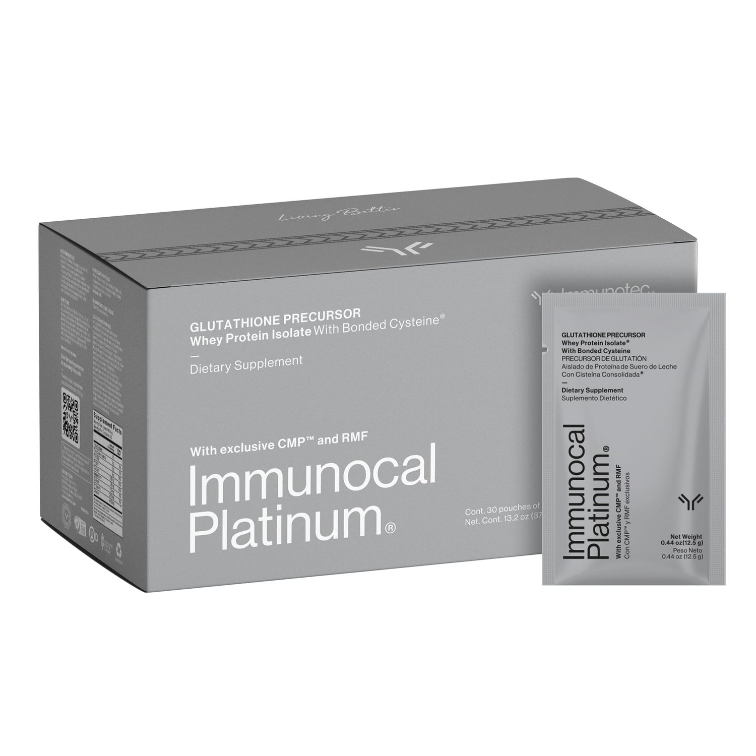 Immunocal Platinum Glutathione Precursor - Whey Protein Isolate, Anti-Aging, Skin + Cell Renewal, Immune Support, Detox + Bone Support | Fat and Sugar Free, Lactose-Intolerant Friendly | 30 Servings