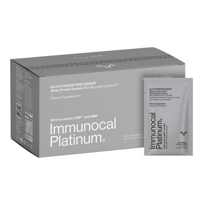 Immunocal Platinum Glutathione Precursor - Whey Protein Isolate, Anti-Aging, Skin + Cell Renewal, Immune Support, Detox + Bone Support | Fat and Sugar Free, Lactose-Intolerant Friendly | 30 Servings