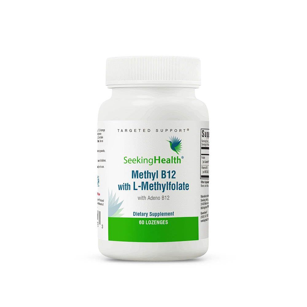Seeking Health Methyl B12 with L-Methylfolate - MTHFR Support Supplement - Methylation Support Supplement - Lozenges to Support Brain Health &amp; Energy - 60 Lozenges