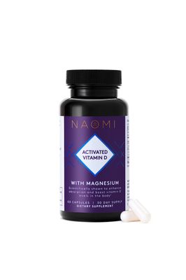 NAOMI Activated Vitamin D3 5000 IU (125 mcg) Supplement with Magnesium for Strong Bones, Teeth, Muscle, Immune and Mood Support, Non-GMO, Gluten Free, 60 Veggie Caps, 30 Day Supply