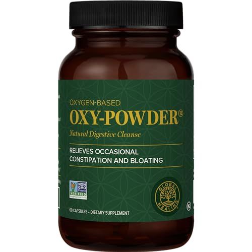 Global Healing Oxy-Powder Colon Cleanse, Constipation Relief for Women &amp; Men, Magnesium Oxide Colon Cleanser &amp; Detox, Detox and Gut Cleanse for Weight Loss, Gut Cleanse Detox for Women and Men