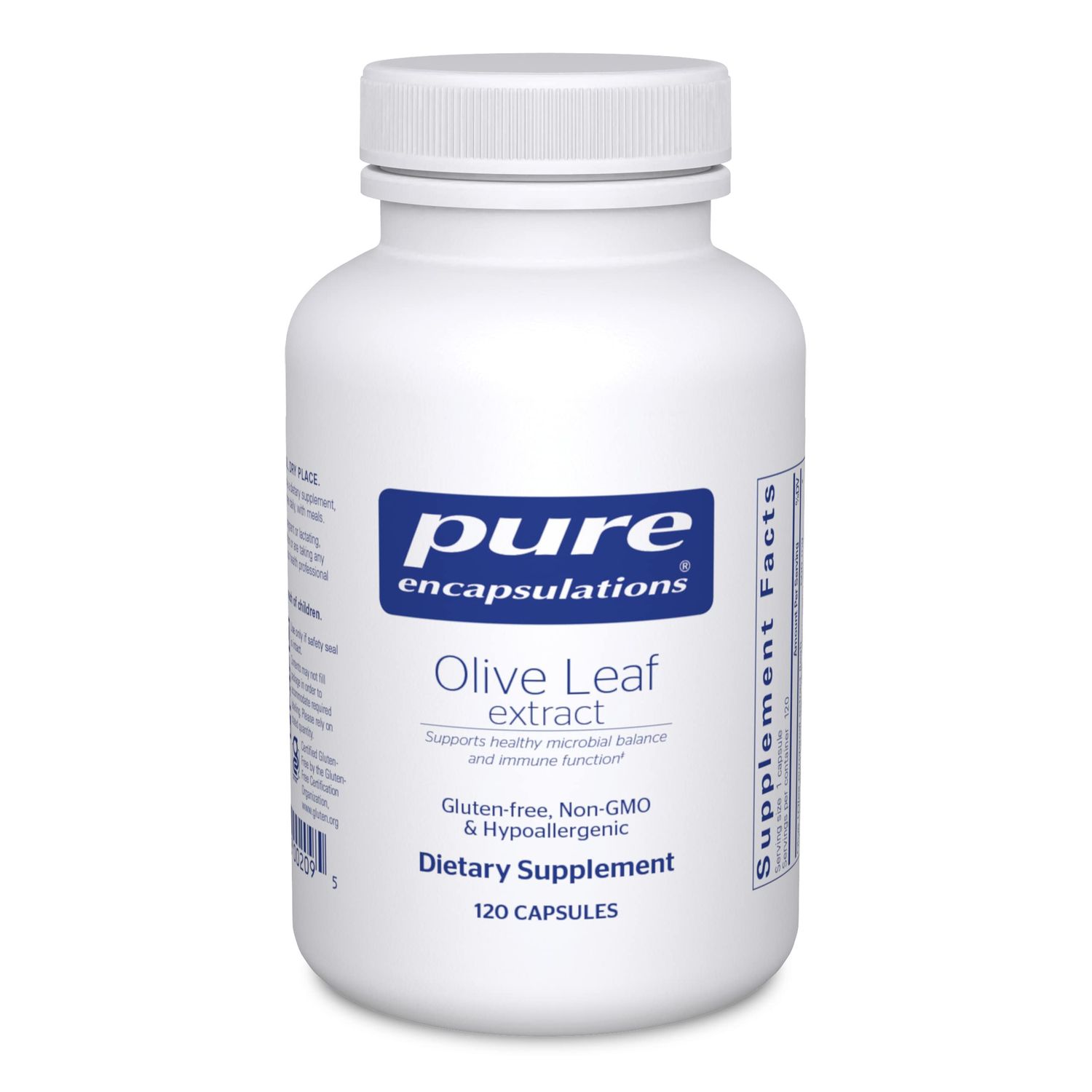 Pure Encapsulations Olive Leaf Extract | Hypoallergenic Supplement Supports Immune System and Healthy Intestinal Environment | 120 Capsules