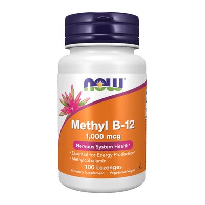 NOW Foods Supplements, Methyl B-12 (Methylcobalamin) 1,000 mcg, Nervous System Health*, 100 Lozenges
