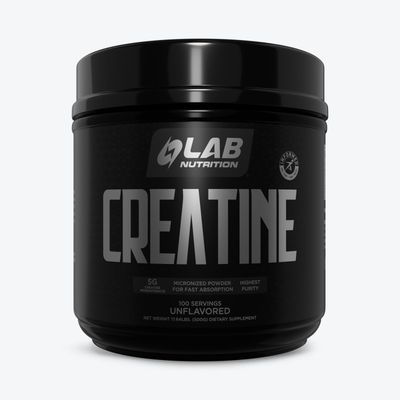 Lab Nutrition Creatine Monohydrate Micronized Powder 500G, 5000mg Per Serv (5g) Keto Friendly, Micronized Creatine Monohydrate, 100 Servings, 17.64 Ounces, Unflavored