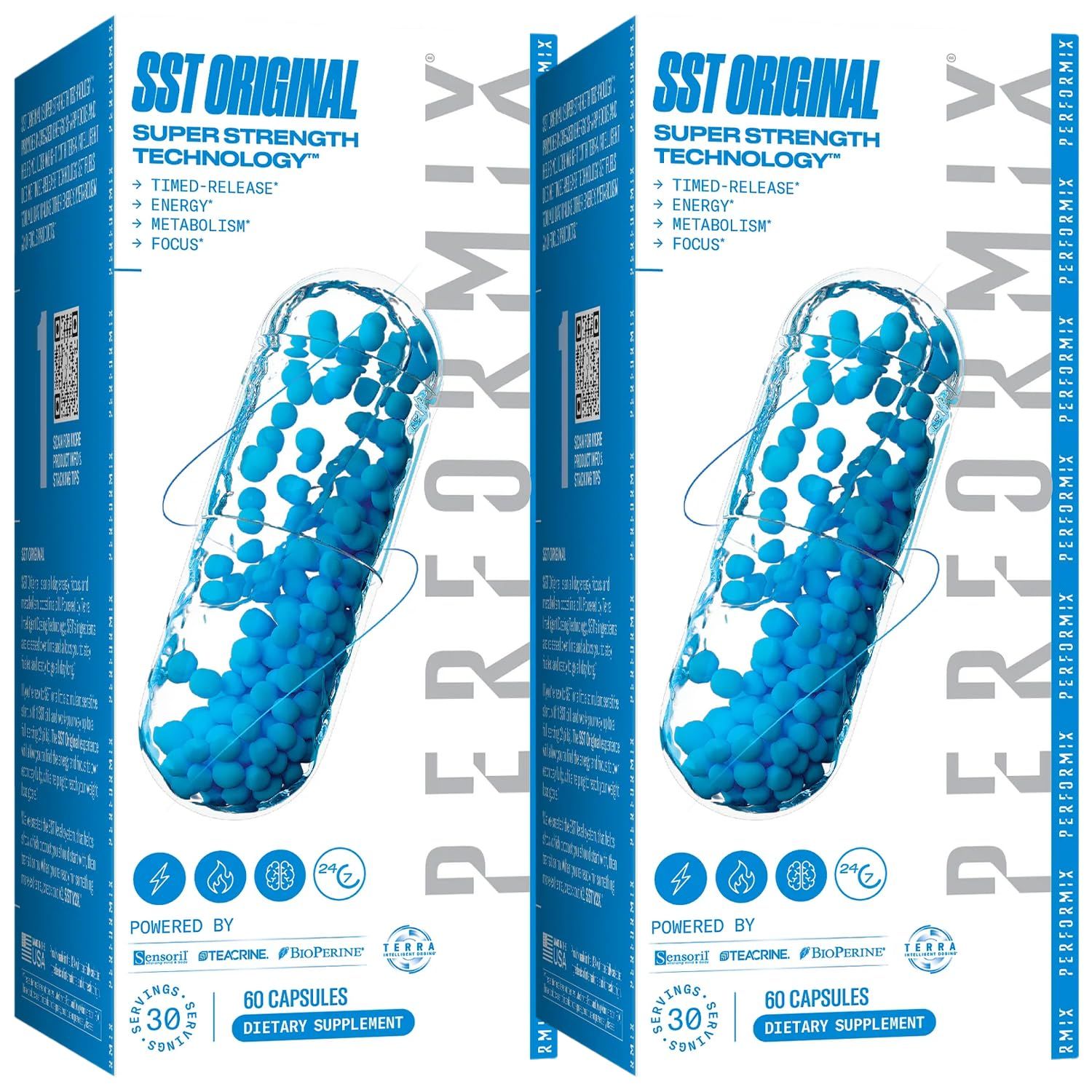 PERFORMIX - SST Original - Pre-Workout, 250 mg Caffeine, 120 Capsules - Energy Supplements, No Crash, Fitness Goals, Nootropic - Timed-Release for All Day Focus, Mood &amp; Energy Boost - Men &amp; Women