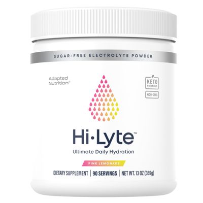 Hi-Lyte Electrolytes Powder, Pink Lemonade Daily Hydration Supplement Drink Mix, 90 Servings | Sugar-Free, 0 Calories, 0 Carbs | No Maltodextrin. Gluten-Free | Supports Keto | Light Refreshing Flavor