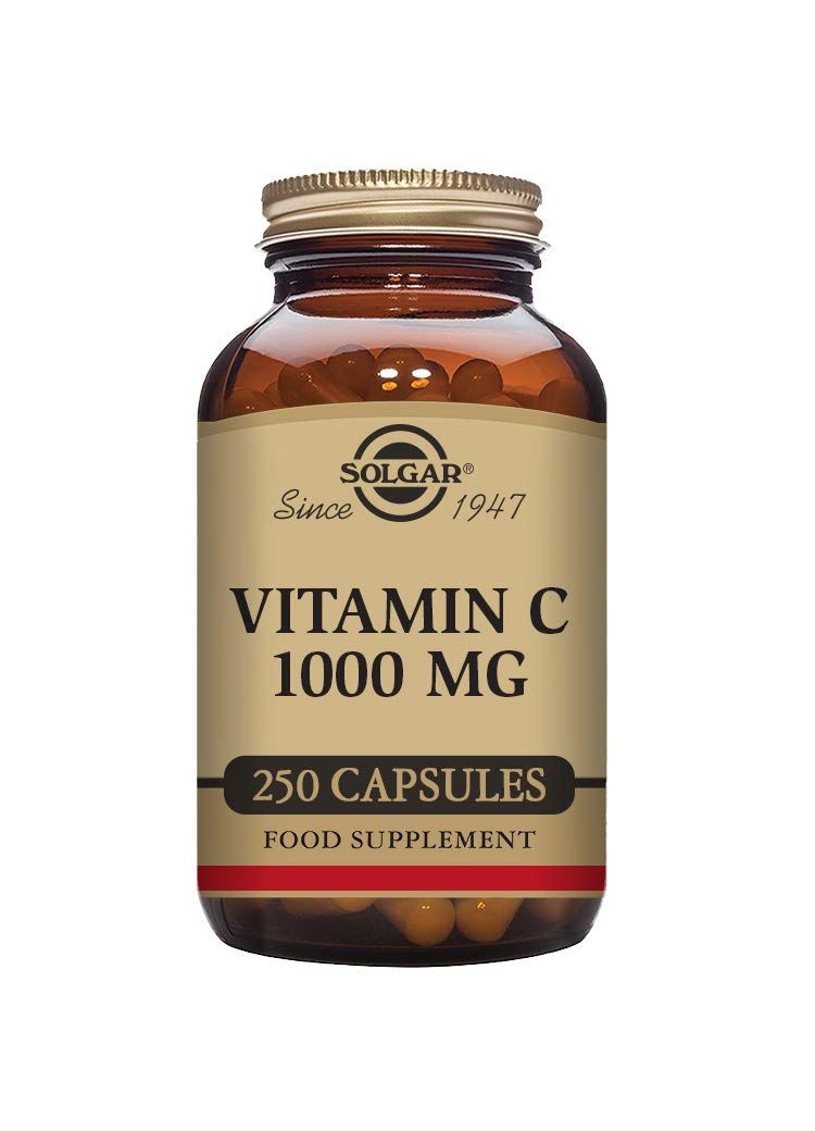 Solgar Vitamin C 1000 mg, 250 Vegetable Capsules - Antioxidant &amp; Immune Support - Overall Health - Healthy Skin &amp; Joints - Bioflavonoids Supplement - Non GMO, Vegan, Gluten Free, Kosher - 250 Servings