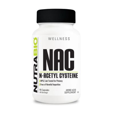 NutraBio N-Acetyl Cysteine Supplement (NAC) - 90 Capsules, 600mg Each - Powerful Anti-Oxidant - Immune Support - Boost Glutathione