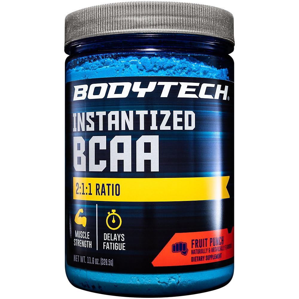 BodyTech BCAA (Branched Chain Amino Acid) Fruit Punch - Optimal 2:1:1 Ratio - Supports Muscle Recovery &amp; Endurance (11.5 Ounce Powder)