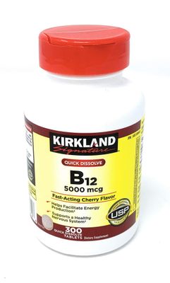 Kirkland Signature Quick Dissolve B-12 5000 mcg, 300 Tablets