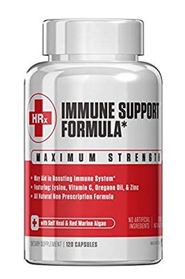 Re+Gen Nutrition Immune Support Supplement for Adults, Natural Capsules with Zinc, Vitamin C, L lysine Amino Acid &amp; Oregano Oil for Strong Immunity Health in Men &amp; Women, 120 Capsules