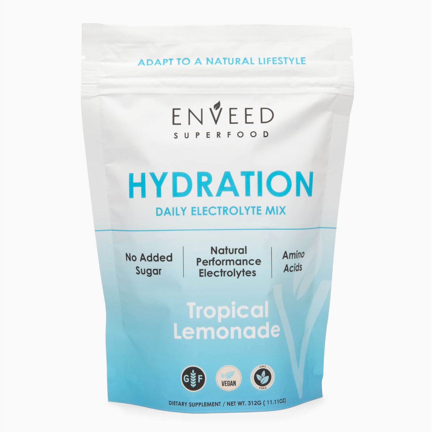 Enveed Superfood Hydration | Sugar Free Active Muscle Recovery Mix for Men &amp; Women - Vitamin C, Zinc, Magnesium &amp; BCAA Amino Acids | Maximize Workout Hydration with Premium Electrolytes - 20 Servings