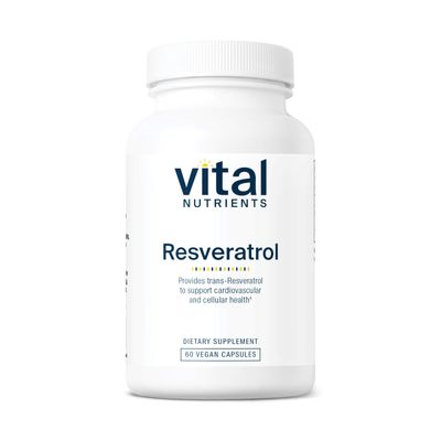 Vital Nutrients Resveratrol | Ultra High Potency Antioxidant | Trans Resveratrol for Cardiovascular and Cell Health Support* | Vegan Supplement | Gluten, Dairy and Soy Free | Non-GMO | 60 Capsules