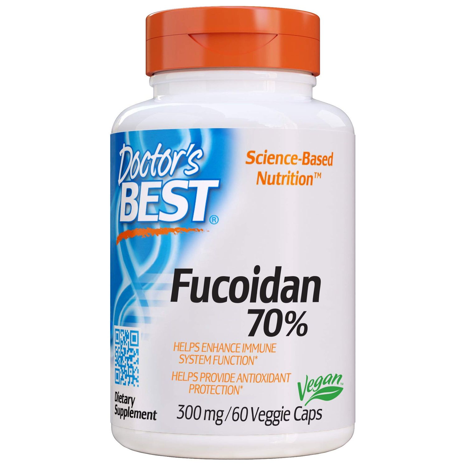Doctor&#39;s Best Fucoidan 70%, Non-GMO, Vegan, Gluten Free, 60 Count