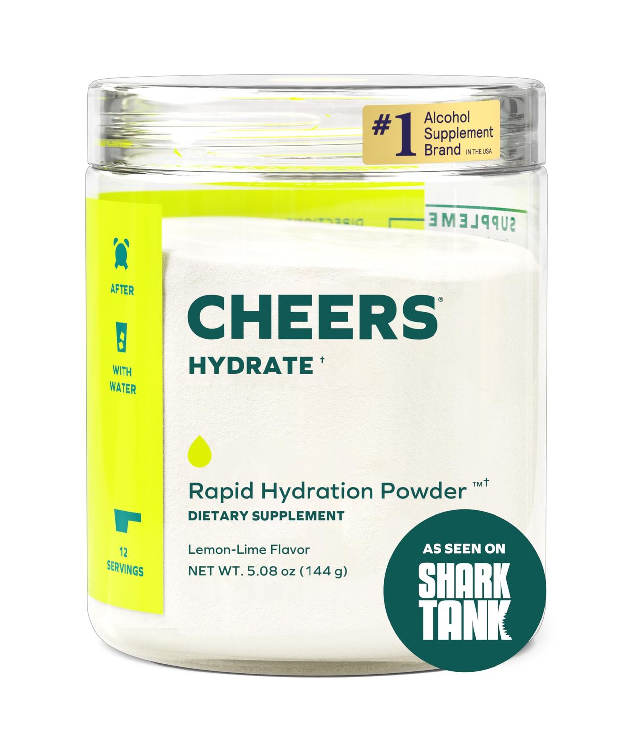 Cheers Hydrate | Oral Rehydration Solution | Electrolytes for Rapid Hydration After Drinking | Lemon Lime Flavor | 12 Servings | Electrolyte Supplement with Sodium, Potassium, Glucose