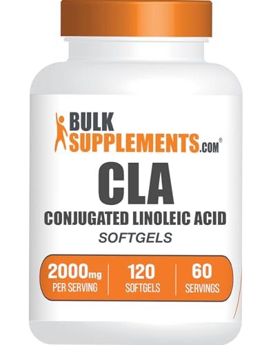 BulkSupplements.com CLA Softgels - Conjugated Linoleic Acid, CLA Supplements, CLA 2000mg - Gluten Free, 2 Softgels per Serving - 60-Day Supply, 120 Softgels (Pack of 1)