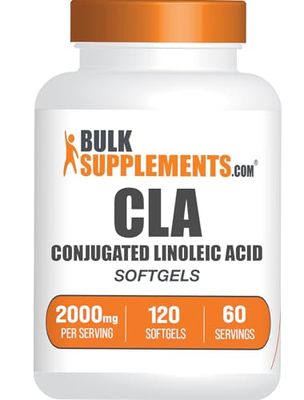 BulkSupplements.com CLA Softgels - Conjugated Linoleic Acid, CLA Supplements, CLA 2000mg - Gluten Free, 2 Softgels per Serving - 60-Day Supply, 120 Softgels (Pack of 1)