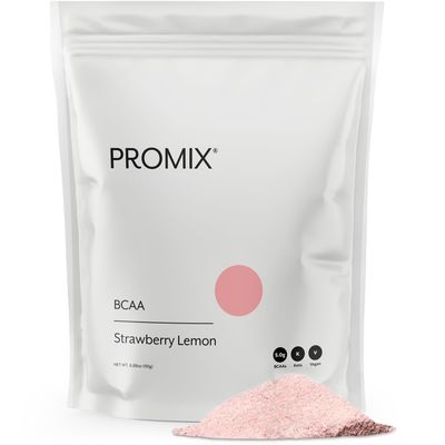 Promix BCAA Post-Workout Energy Powder, Strawberry Lemon - Plant-Based Branched Chain Amino Acids Supports Lean Muscle Growth, Recovery, Endurance &amp; Reduces Soreness - Zero Fat, Sugar &amp; Carbs