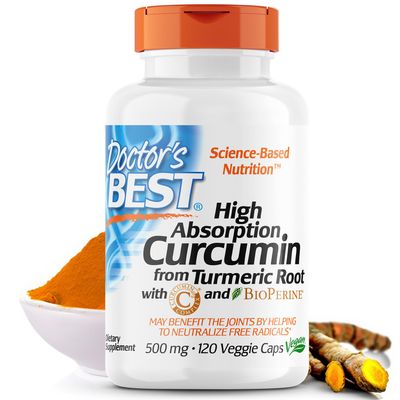 Doctor&#39;s Best DRB-00107 High Absorption Curcumin From Turmeric Root with C3 Complex &amp; BioPerine 500mg (120 Capsules)