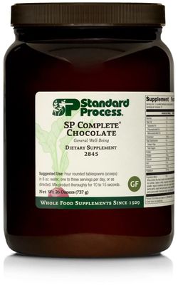 Standard Process SP Complete - Whole Food Immune Support, Liver Support, Antioxidant, with Rice Protein, Grapeseed Extract, and Choline - Vegetarian, Chocolate - 26 Ounce