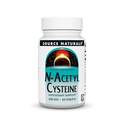 Source Naturals N-Acetyl Cysteine Antioxidant Support 600 mg Dietary Supplement That Supports Respiratory Health* - 60 Tablets