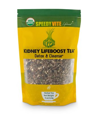 SpeedyVite Kidney Bladder LifeBoost Tea Herbal Supplement - USDA Organic Cleanses &amp; supports urinary tract health - Marshmallow root Dandelion Goldenrod Juniper Hydrangea +more Natural Detox