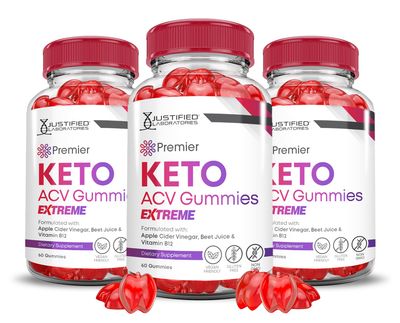 (3 Pack) Premier Keto ACV Gummies Advanced Weight Loss Extreme 2000MG Premier Keto Gummies Apple Cider Vinegar Formulated with Pomegranate Beet Juice Powder B12 Vegan Non GMO 180 Gummys