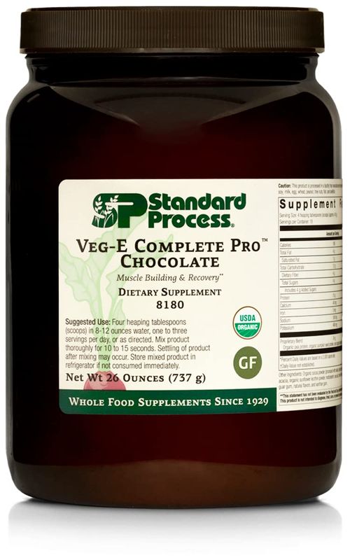 Standard Process Veg-E Complete Pro Chocolate - Whole Food Nail Health, Hair Health and Skin Health with Pumpkin Seed Protein Powder and Sesame Seed - 26 oz