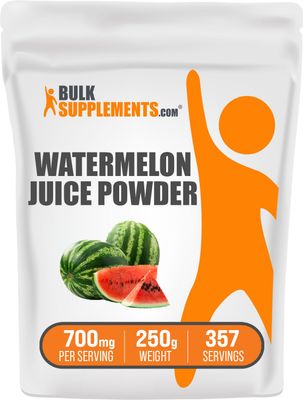 BulkSupplements.com Watermelon Juice Powder - From Watermelon Fruit, Watermelon Powder - Fruit Powder, Hydation Supplement - 700mg per Serving, 250g (8.8 oz) (Pack of 1)