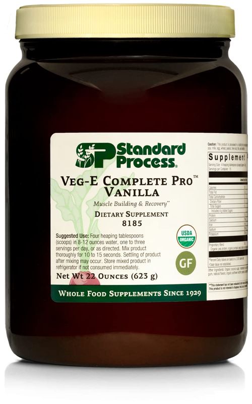 Standard Process Veg-E Complete Pro Vanilla - Whole Food Nail Health, Hair Health and Skin Health with Pumpkin Seed Protein Powder and Sesame Seed - 22 oz