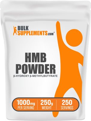 BulkSupplements.com HMB Powder - as Calcium HMB, Beta-Hydroxy Beta-Methylbutyrate - HMB Powder Supplements, Gluten Free - 1000mg per Serving, 250g (8.8 oz) (Pack of 1)