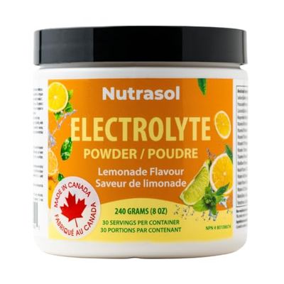 NUTRASOL Advance Electrolytes w/Key Nutrients, Minerals &amp; Vitamins | Antioxidant | Pre&amp;Post Workout Hydration Solution | Boost Energy | Helps Body Hydrate During Physical Activities | Made in Canada