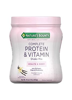 Nature&#39;s Bounty Optimal Solutions Protein Powder with Vitamin C, 16 oz