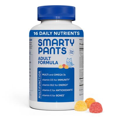 SmartyPants Multivitamin for Men &amp; Women: Multivitamin Gummies with Vitamin D3, C, Vitamin B12, B6, Vitamin A, K &amp; Zinc, Omega 3 Fish Oil (EPA/DHA), Gluten Free, 180 Count (30 Day Supply)