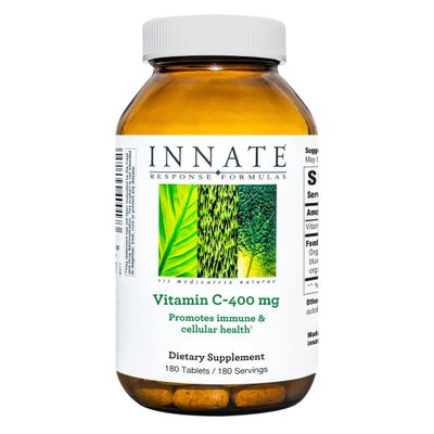INNATE Response Formulas Vitamin C-400 mg - Antioxidant Vitamin C Supplement - Promotes Immune and Cellular Health - Vegan, Kosher, and Non-GMO - 180 tablets (180 Servings)