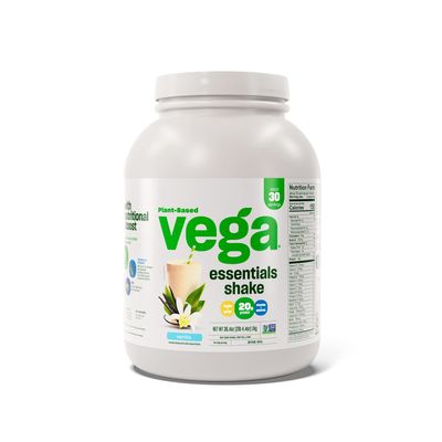 Vega Essentials Plant Based Protein Powder, Vanilla - Vegan, Superfood, Vitamins, Antioxidants, Keto, Low Carb, Dairy Free, Gluten Free, Pea Protein for Women &amp; Men, 2.3 lbs (Packaging May Vary)