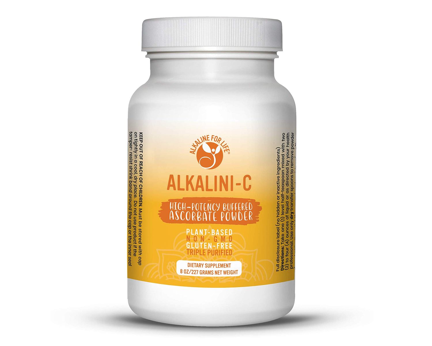 Alkalini-C | Tasty Plant Based Vitamin C| GMO Free| Potent Alkalizing Antioxidant| NOT Synthetic Ascorbic Acid|Corn-Free