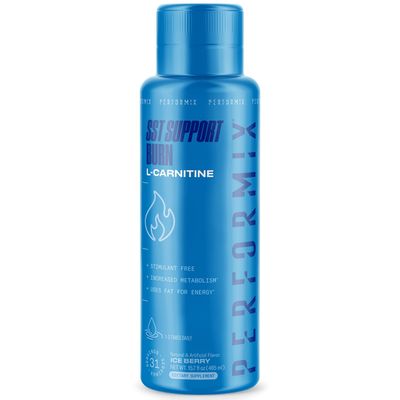 PERFORMIX - SST Support Burn - Fast-Acting L-Carnitine Liquid - Converts Cells Into Energy - Improves Memory &amp; Focus - Metabolism Support - Stim Free - for Men &amp; Women - Ice Berry - 31 Servings