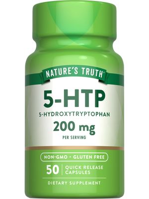 Nature's Truth 5HTP 200mg Capsules | 50 Count | 5 Hydroxytryptophan | Non-GMO &amp; Gluten Free Supplement