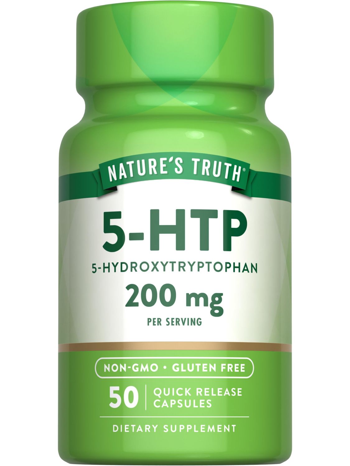 Nature&#39;s Truth 5HTP 200mg Capsules | 50 Count | 5 Hydroxytryptophan | Non-GMO &amp; Gluten Free Supplement