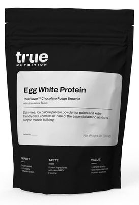True Nutrition Egg White Protein Powder - 24g Non-GMO Egg Protein per Serving - Low Carb, Low Fat, Paleo, Keto, Gluten Free, Dairy Free, Soy Free (Unflavored/Unsweetened, 1lb)