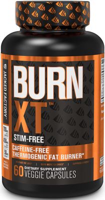 Jacked Factory Burn-XT Stim Free, Caffeine Free Weight Loss Supplement - Fat Burner and Appetite Suppressant for Weight Loss with Green Tea Extract, Capsimax, &amp; More - 60 Diet Pills