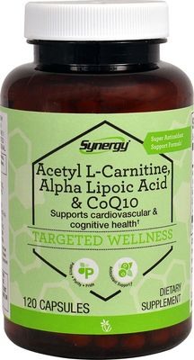 Vitacost Synergy Acetyl L-Carnitine, Alpha Lipoic Acid &amp; CoQ10 -- 120 Capsules