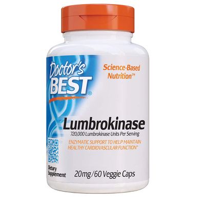 Doctor&#39;s Best Lumbrokinase 20 mg, 60 Count